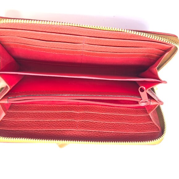 Dooney & Bourke Red Pebble Leather Wallet with Detachable Wristlet—EUC - Picture 11 of 13